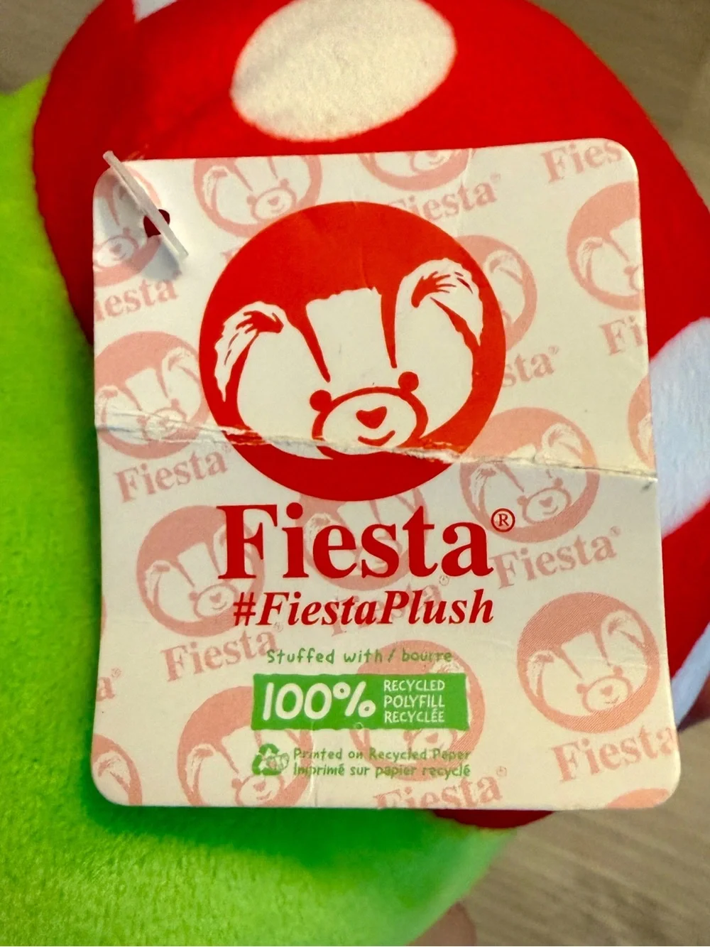 NWT Fiesta Frog Mushroom Franklin 5.5” Mushroom Frog Plush Stuffed Animal Small